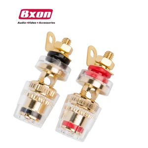 Length 33mm Banana Connector M4 Thread Medium Amplifier Speaker Spade Banana Plug Socket Connector Terminal Binding Post