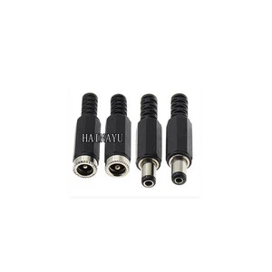 Hainayu Integrated Chip IC DC005 Male 5.5-2.1/2.5MM Round Hole Male and Female Welding Wire DC Power Plug Socket
