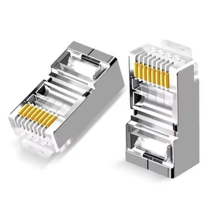Power Ethernet Module Pc Housing Connector Rj45 Cat6 Ethernet Module Pc Housing Rj45 Connector Male 8p Rj45 Connector