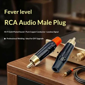 RCA Coaxial Audio/Video Connectors for AV Systems and Speaker Amplifiers