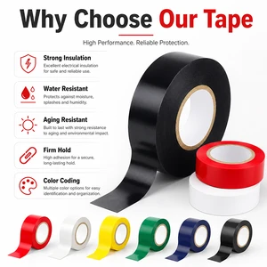 PVC Electrical Insulation Tape 12mm Strong Adhesive Roll for Electric Wire Protection