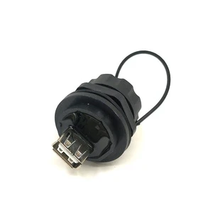 Waterproof USB 2.0 3.0 a Type Female Panel Mount Connector