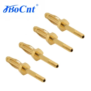 2.5mm Banana Plug Gold-Plated Radio TV Equipment Battery Connector Copper Stainless Steel Housing Jack Brass Pin Power Supply