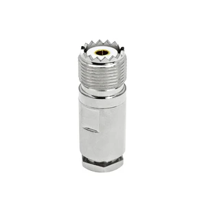 Brass/Copper Material SO239 UHF Female Straight Nickel Plated RF Connector Clamp for LMR300 RF Coaxial Cable in Stock