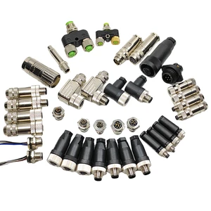 Custom M12 Circular IP68 Waterproof Connector Male to Female Sensor 2 3 4 5 6 8 Pin for Power Wire Connections PCB Applications
