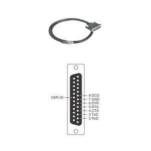 Moxa Link Cable CBL-RJ45F25-150 D-Sub Connector 25 Pin Straight Through Model 64331 Taiwan