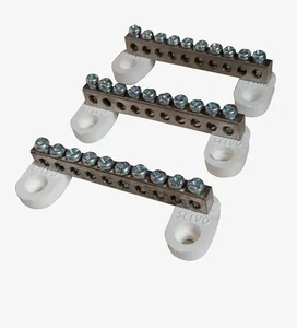Premium brass neutral bar link terminal high conductivity corrosion resistant distribution board electrical panel connector
