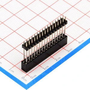 2.54 mm 2.00mm Double Row 2x20 Pin 40p Long Connector Stackable Female Male Pin Header for Raspberry Pi Board to Board Mezzanine