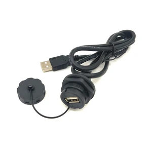 For Male USB Type A Solder Connection USB2.0 Plug Connector With Male To Female USB Cable IP67 Rated Copper Alloy Contacts