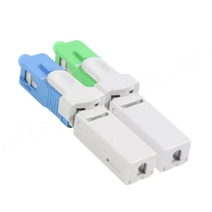 SC UPC FTTH SM Fiber Optic Fast Connector with 0.3dB Insertion Loss 52MM Length Green and Blue