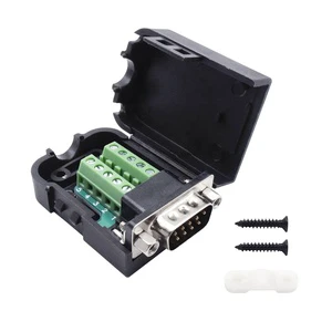 High Quality DB9 D-SUB Breakout Board Terminals Adapter Connector 9pin Male Nut Type Housing Brass Nickel Plated Model ZSA3030
