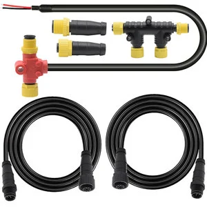 NMEA 2000 Marine System Terminator Waterproof Cable IP67 Circular Male Female Plug 5 Pin Code M12 Connector Brass Gold Plating
