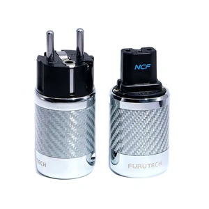 Power Plug YIVO XSSH Hifi Audio & Video DIY Female Male Pure Copper Carbon Fiber 2 Pins EU Standard Electric Connectors Plug