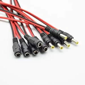 DC power male female cable 12V Plug DC Adapter cable Plug Connector for CCTV Camera DC plug 5.5*2.1mm 5.5x2.1