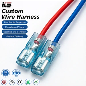 Custom VH 3.96MM Pitch Tin Plated Copper Conductor PVC Insulation Blue Plug Spring Crimped Terminal Adapter Connector Electronic