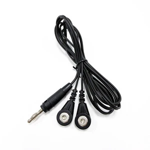 Custom Assembly 4.0MM Bullet Banana Head To 4.0mm Female Button Snap Cable Banana Male Plug To Snap Buckle Cable
