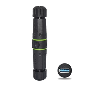 YXY IP68 Waterproof Metal USB Female Female Quick Bayonet Connector Module Panel Mount USB Socket Adapter 1.5A Current Rating