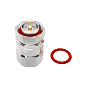 RF Coaxial Connectors 7/16 Din Male Brass Plug Connector for 7/8 Cable Clamp for 7/8 Cable with 7/16 Din Male Interface
