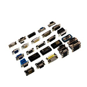YZCONN Factory PCB Male Dual Row Straight Type Stamped Machined D SUB Connector