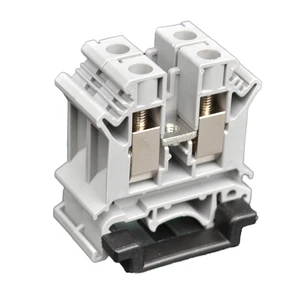 QUKJ-10 UK 10N Feed-through Screw Connection Din Rail Terminal Block 800V 57A 0.5-10mm² Mounting Type NS35 NS15 NS32 Color Gray