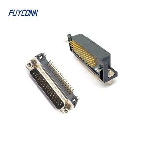 3 rows HD 15pin 26pin 44pin 62Pin High Density D-SUB Connector, (8.89mm) 15/26/44/62Pin Male Right Angle PCB D-SUB HD Connector