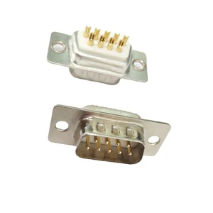 D-Sub 9Pin Solder Type Connectors White micro d sub 9 pin connector