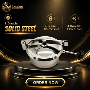 S304 316L Sanitary Tank Round Manhole Stainless Steel Cover SANSUN Brand 1 Year Warranty