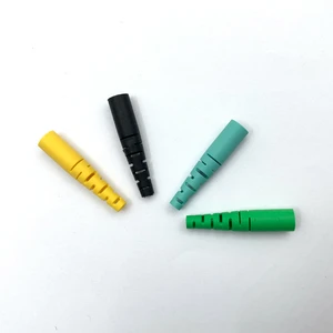 Custom MPO Fiber Optic Connectors Plastic Boot 3.6mm Singlemode Simplex RoHS Certified Easy-Installable Tail Sleeve