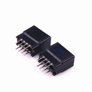 Card Edge Connector Slot 2.54 mm Pitch 8 Pin 2x4 Position PCB Gold Finger Board Socket Through Holes Dual Row Straight