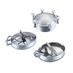 High Quality Sanitary Stainless Steel Pressure Vessel Tank Manhole Cover Inspection Oval Manway Flange Sight Food Processing