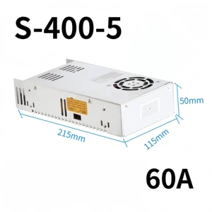 WEVEICH Power Supply Manufacturer S-400-5 5V 400W 60A CCTV LED Single Output SMPS AC DC Switching Power Supply Units