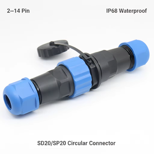 IP68 Waterproof SD20/SP20 Docking Connector 2-14 Pin Male Female Plug Socket For Marine Communication Equipment