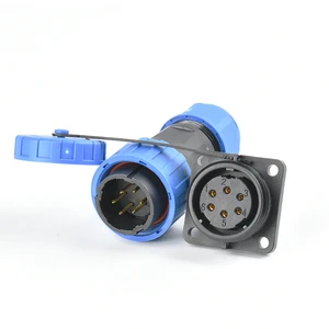 LD20 Waterproof Power Connector Aviation Plug Male Female Butt Joint For FPC 2/3/4/5/6/7P Industrial Socket Welding Free Cable