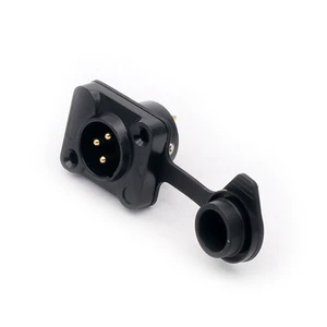 XLR Male Connector, Cannon Panel Mount 3 4 5 Pin Male XLR Chassis Socket Connector