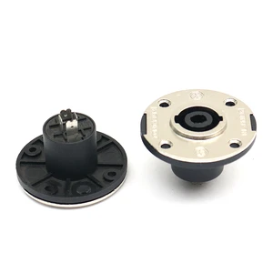 OEM Free Sample Copper 4-Pin Professional Audio Speaker Connector plug socket with circular base pointed tip for inserting wires