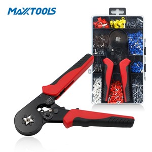 Professional Ferrule Crimping Tool Kit Self Adjusting Ratchet Wire Crimper with Wire Ferrules for Electrical Wiring OEM