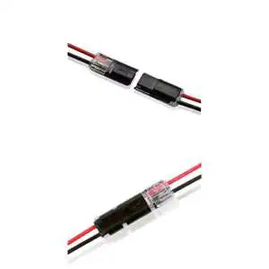 Duobin 18-22AWG Type D 2-Pin Male Tool-Free Copper Contact PC Housing IP67 Rated 12V 9A Automotive Adapter Audio/Video Speakers