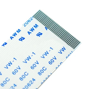 AWM FFCFPC Cable 80c 60v vw 10pin 1.0mm 60mm Forward Direction Flexible Cord Environmentally Friendly PVC Blue and White Cable