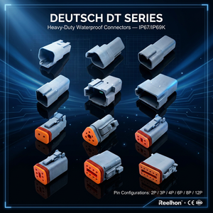 Deutsch DT Series Plug Socket Kits DT06-2S 3S 4S 6S 8S 12S/DT04-2P 3P 4P 6P 8P Auto Waterproof Electrical Wire Connector