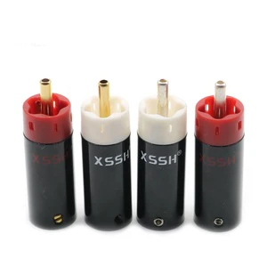 Male RCA Plugs Adapter YIVO XSSH HIFI Audio OEM/ODM 6mm/8mm Gold/Silver Plated Metal & Plastic RCA Connector Jack