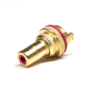 RCA Brass Gold Plated 3U Audio and Video Connector CMC Plug Jack Welded 50 Impedance DC-6GHz Frequency Range