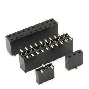 Custom High 2.54mm SMT DIP Double Dual Row Female Pin Header Connector 2x5 2x7 2x10 2x20 Pines 10P 20P 40P PCB Female Header