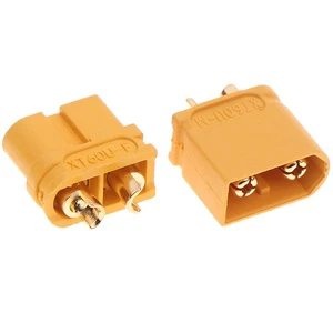 Amass XT60U Plug 30A 3.5mm Gold-Plated Banana Bullet Connector Brass Male to Female XT60 for RC Drone LiPo Battery
