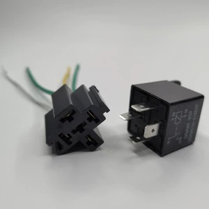 JD2912 Car Relay Harness Socket 24V 40A 4 Pin SPST 18AWG Connector Pigtail Cable for ATV Automotive Truck Van Motorcycle Boat