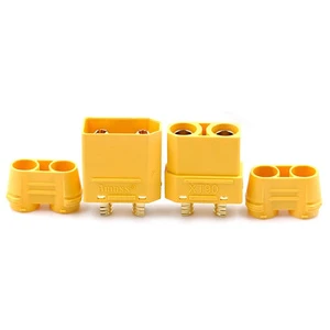 High Quality Amass XT90H Power Brass Gold Plated Banana Plug Connector with Sheath Low Resistance for RC Drones