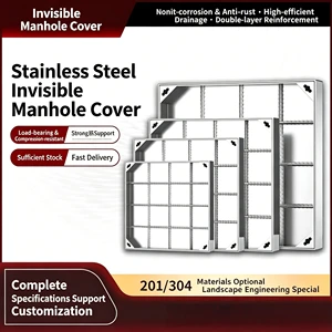 TIANHE OEM/ODM Modern Anti-static Square Galvanized Stainless Steel Manhole Cover 300x300mm Rainwater Drain Cover