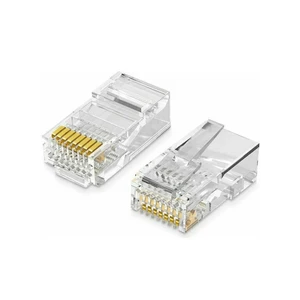 High-Performance Zonze Cat6 UTP RJ45 Plug Ethernet Connector Cable Factory-Certified Pluggable Terminal Blocks Transparent