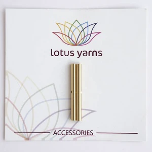 Lotus Yarns Brass Needle Tips Connectors for Combining Two IC Needle Tips Together to Get a Short Double Pointed Needle