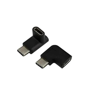 90 Degree Type C Adapter USB C Male to Female Adapter Upward and Downward Angled USB-C Adapter USB 3.1 Type-C Connector