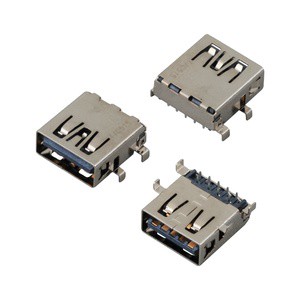 Usb Connector a Female Dip Straight Insert Wire Edge Usb Socket 3.0